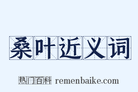 桑叶近义词是什么意思的图片